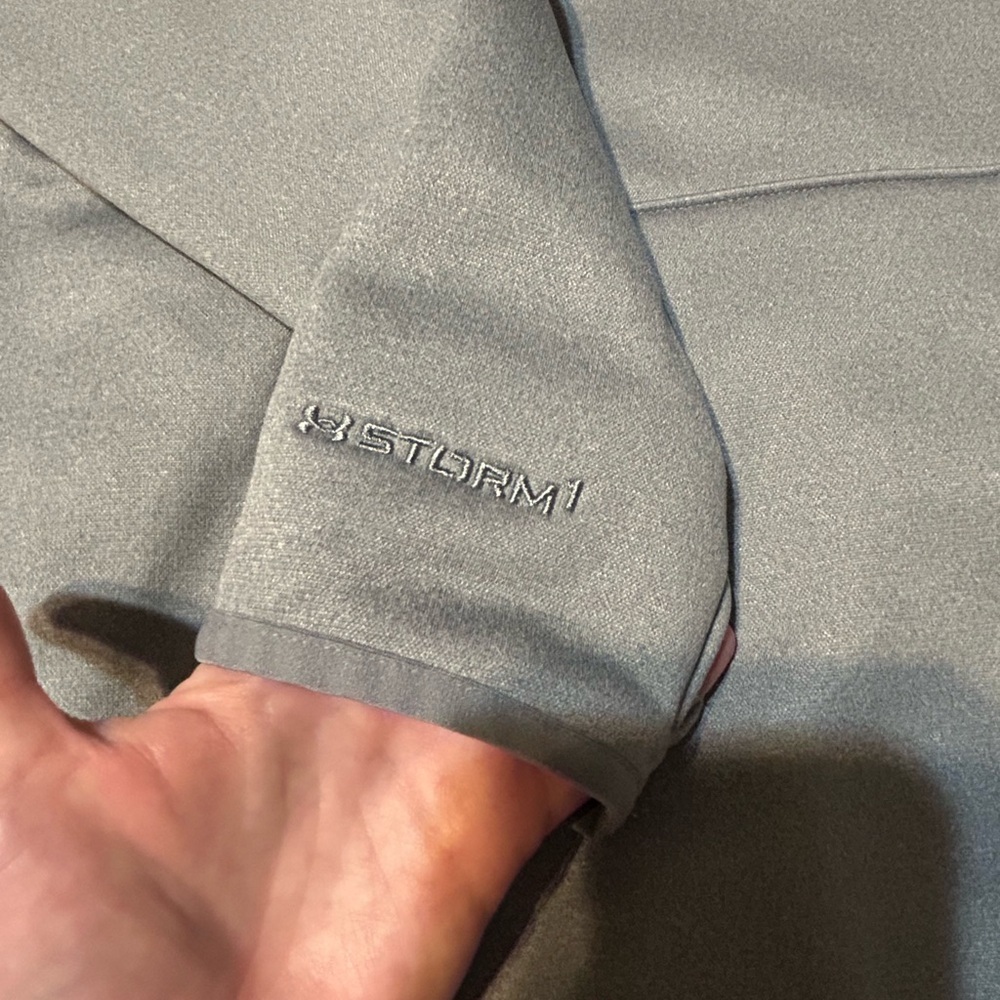 Under Armour Gray USA Flag Logo Hoodie Large - Picture 12 of 15